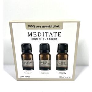 Meditate Essential Oils Spa Collection ~ Citrus Namaste Savasana Earth NIB